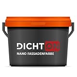 DICHTON Nano Fassadenfarbe 10L Weiss matt - Silikonharz Fassadenschutz...