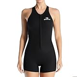 Owntop 2mm Ärmellose Shorty Neoprenanzug Damen – Frontreißverschluss...
