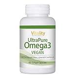 Omega 3 Kapseln Hochdosiert Vegan aus Algenöl mit 375 mg DHA + 125 mg EPA...
