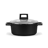 Topf Homelux 24cm Kochtopf Induktion Schmortopf mit Glasdeckel, 4,6L...