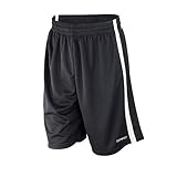 Spiro Herren-Basketball-Shorts, schnelltrocknend, Schwarz (schwarz/weiß),...