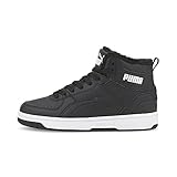 PUMA Unisex Kinder Rebound Joy Fur Jr Sneaker, Puma Black Puma White, 39 EU