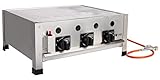 Beeketal 'GGB-2' Profi Gastrobräter Gasgrill mit Grillrost, 3-flammig,...