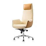 WJMLS Chefstuhl, Mode Leder liegend Lässige Executive Chair Ledertuch mit...