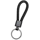 WOLMIK Geflochtenes Leder Schlüsselanhänger, Schlüsselhalter...