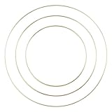 Mobestech 3 Stück Metallringe für DIY Bastelprojekte Goldene Eisenringe...