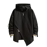 GURUNVANI Herren Kapuzenjacke Windbreaker Jacke Reißverschluss Patchwork...