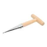 Gatuida Pflanzwerkzeug mit Holzgriff Lochstecher für Garten Ergonomisch...