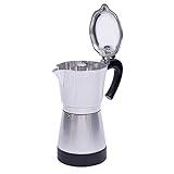 miihgnos Elektrische Espressokocher Mokkakanne, 480W Moka Pot Kaffeekanne...