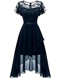 Wedtrend Damen Vokuhila Abendkleid Cocktailkleid Damen Elegant für...