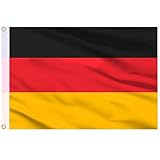 Deutschland-Flagge, 90 x 150 cm, deutsche Nationalflagge mit 2...