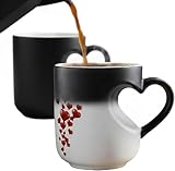 Herz Farbwechsel Magischer Kaffeetasse, Personalisierte Zaubertasse,...