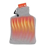 Elektrische Wärmflasche | mit 3 Wärmestufen, tragbar und weich |...