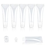 Andibro Leere Tuben Lip Gloss Tubes,5 Stück Transparent Leere...