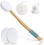 MOPUBZO Eincremehilfe für Rücken 45 cm mit 3 Austauschbaren Pads