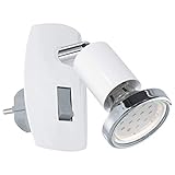 EGLO Steckdosenspot Mini, 1 flammige Steckerleuchte, Steckdosenlampe aus...