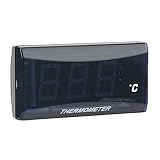 Motorradwassertemperaturmesser, DC12V LCD Super Slim ABS mit...
