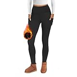 FOTOCITI Thermo Leggings Damen Winter Mit Tasche Thermoleggins Gefütterte...