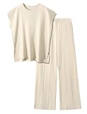 UMIPUBO Zweiteiler Damen 2 Piece Loungewear Set Freizeit Strickpullover...