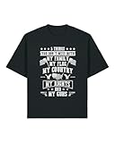 Don't Mess with My Family My Flag My Country Unisex-T-Shirt aus schwerer...