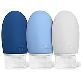 Opret 3 Stück Silikon Reiseflaschen Set, 60ml Auslaufsicher Nachfüllbare...