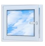 LORAC | Kunststofffenster weiß 800x700mm, 80x70cm, PCV, DIN Links, kippbar...