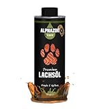 alphazoo Premium Lachsöl für Hunde 500ml I Fischöl mit wertvollem...