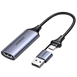 UGREEN Video Capture Card, HDMI auf USB A/C Video Capture Card 4K 60Hz...