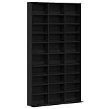 vidaXL CD-Regal Schwarz Eiche 101x23x177,5 cm Holzwerkstoff