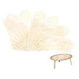 KICHOUSE Hohle Gewebte Tischdecke Couchtischdekoration Hochzeitsdekoration...