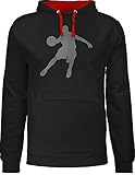 Pullover Herren Frauen Hoodie Kontrast zweifarbig - Basketball Trikot...