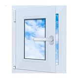 LORAC | Kunststofffenster weiß 400x500mm, 40x50cm, PCV, DIN Links, kippbar...