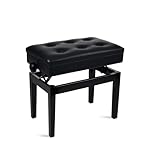 GREENSAPPIRE Klavierbank Klavierhocker Höhenverstellbar Mit PU Leder...