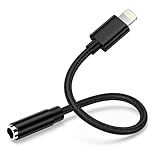 Lightning auf 3,5mm Klinke Adapter[MFi Zertifiziert] iPhone Aux...