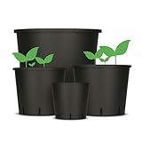 Weedness Blumentopf Rund Kunststoff 19 Liter 30 x 30 cm Schwarz für Innen...