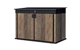 Keter Signature horizontaler Gartenschuppen, wetterfest, 2020 L Stauraum,...