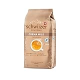Schwiizer Schüümli Crema Mild, 100% edle Arabica Kaffeebohnen,...