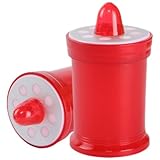 KOCKSHION 2 Stück Flammenlose LED kerzen Wiederverwendbare Rote Grablicht...