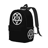 HFDGFJKKL Rucksack Heartagramm Him Musik Band Logo Student Jungen Mädchen...