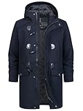 Indicode Herren Liam Dufflecoat | Wintermantel Wollmantel Herrenmantel...