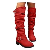 Onsoyours Overknees Stiefel Damen Wildleder Weitschaftstiefel Langschaft...
