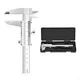 Messschieber, 100 mm Karbonstahl, Messwerkzeug mit Tiefenmesser, genaue...