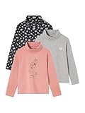 Vertbaudet 3er-Pack Mädchen Rollkragenshirts Basic Blush 98/104