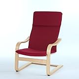 Möbel Akut Schwingsessel Siesta, Birke Schichtholz, roter Bezug, 67 x 78 x...