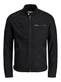 JACK & JONES Herren JJEROCKY JACKET NOOS Kunstlederjacke, Jet Black, XL