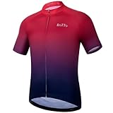 ROTTO Herren Radtrikot Fahrradtrikot Kurzarm Farbverlauf Serie