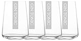 4x Gin Tonic Gläser 4er Set – 425 ml Glas aus Tritan Kristallglas von...