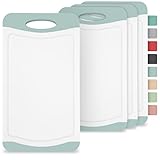 Frühstücksbrettchen Kunststoff 4er Set, 25 x 14 cm I Schneidebrett BPA...