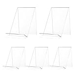 5er Set buchstütze transparent aus Acryl, bücher halter, 13 x 11,5 x 10...