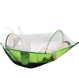 Rucksack-Hängematte, leichte Hängematte mit Netz, 2,9 x 1,5 m, tragbar,...